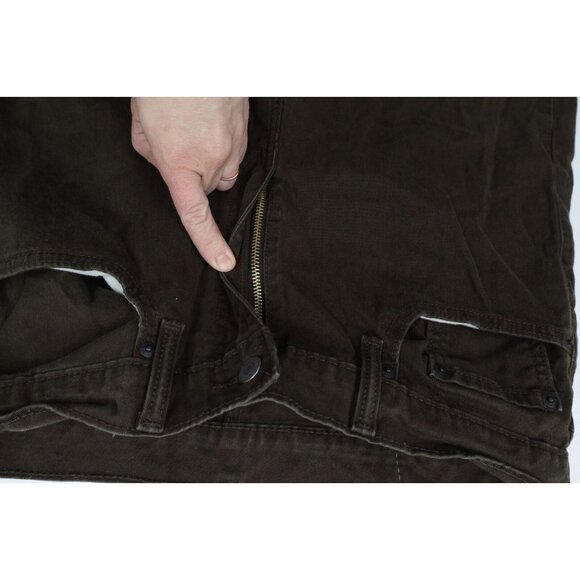 Vintage Y2K Levis 502 Mens 33x30 Faded Slim Fit Tapered Leg Jeans Dark Brown - Picture 7 of 16
